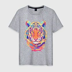 Футболка хлопковая мужская Color Tiger, цвет: меланж