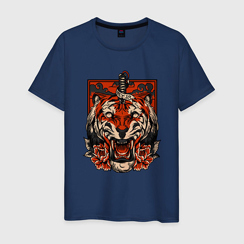 Мужская футболка Red Tiger / Тёмно-синий – фото 1