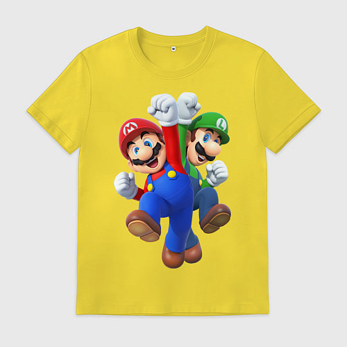Мужская футболка Mario Bros / Желтый – фото 1