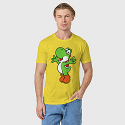 Футболка хлопковая мужская Yoshi, цвет: желтый — фото 2