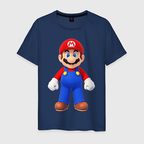 Мужская футболка Mario / Тёмно-синий – фото 1