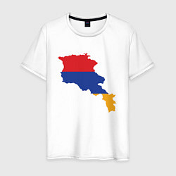Футболка хлопковая мужская Map Armenia, цвет: белый