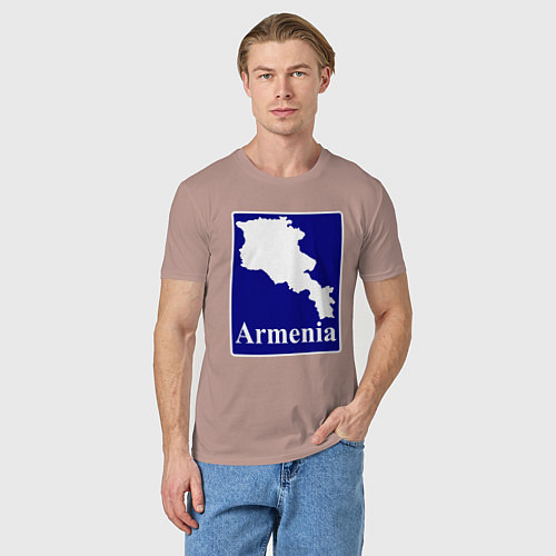 Мужская футболка Армения Armenia / Пыльно-розовый – фото 3