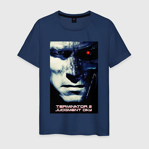 Мужская футболка Arnold T-800 / Тёмно-синий – фото 1