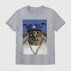 Футболка хлопковая мужская Большой шлёпа да бэйби, цвет: меланж