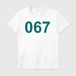 Футболка хлопковая мужская Игрок 067, цвет: белый