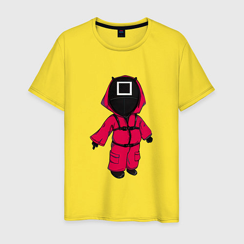 Мужская футболка Игра в кальмара - удивление / Желтый – фото 1