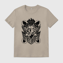 Футболка хлопковая мужская FREERIDE SHEREGESH, цвет: миндальный