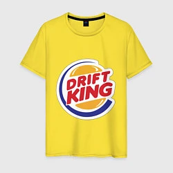 Футболка хлопковая мужская Drift король, цвет: желтый