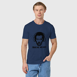 Футболка хлопковая мужская Dr House music, цвет: тёмно-синий — фото 2