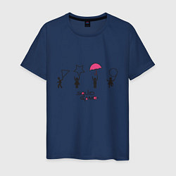 Футболка хлопковая мужская Сахарные Соты Squid Game, цвет: тёмно-синий