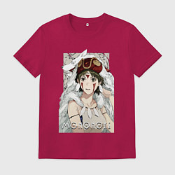 Футболка хлопковая мужская Princеss mononoke, цвет: маджента
