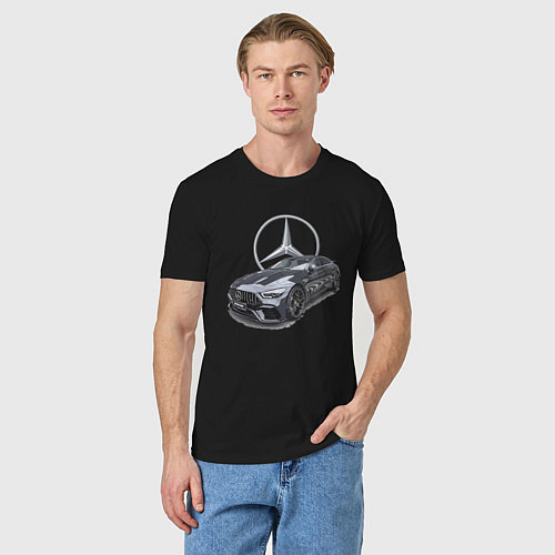 Мужская футболка Mercedes AMG motorsport / Черный – фото 3