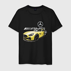Футболка хлопковая мужская Mercedes V8 BITURBO AMG Motorsport, цвет: черный