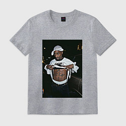 Футболка хлопковая мужская Legends Never Die 2Pac, цвет: меланж