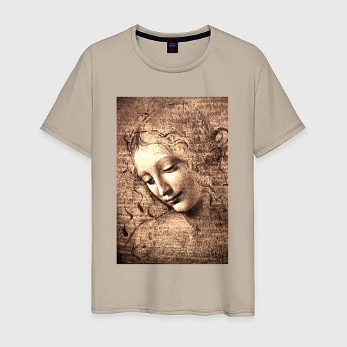 Мужская футболка Леонардо да Винчи Ла Скапильята около 1506-1508 / Миндальный – фото 1
