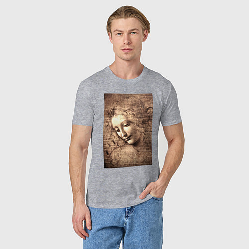 Мужская футболка Леонардо да Винчи Ла Скапильята около 1506-1508 / Меланж – фото 3