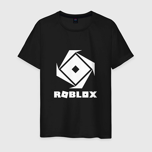 Мужская футболка ROBLOX WHITE LOGO / Черный – фото 1