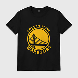 Футболка хлопковая мужская Golden state Warriors NBA, цвет: черный