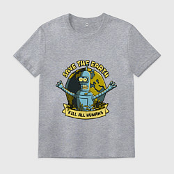 Футболка хлопковая мужская Bendеr, цвет: меланж