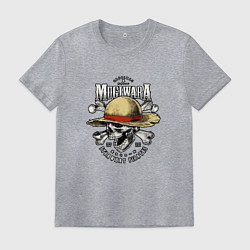 Футболка хлопковая мужская MUGIWARA ONE PIECE ВАН ПИС, цвет: меланж