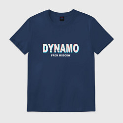 Футболка хлопковая мужская DYNAMO from Moscow, цвет: тёмно-синий