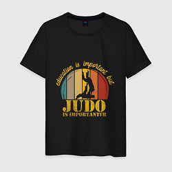 Футболка хлопковая мужская Fighter Judo, цвет: черный