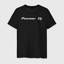 Футболка хлопковая мужская Pioneer DJ - Logo White, цвет: черный