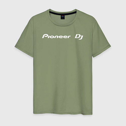 Мужская футболка Pioneer DJ - Logo White / Авокадо – фото 1