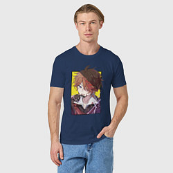 Футболка хлопковая мужская Тарталья в бою, цвет: тёмно-синий — фото 2