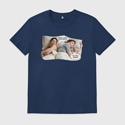 Футболка хлопковая мужская Марк, цвет: тёмно-синий