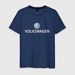 Футболка хлопковая мужская VOLKSWAGEN LOGO, цвет: тёмно-синий