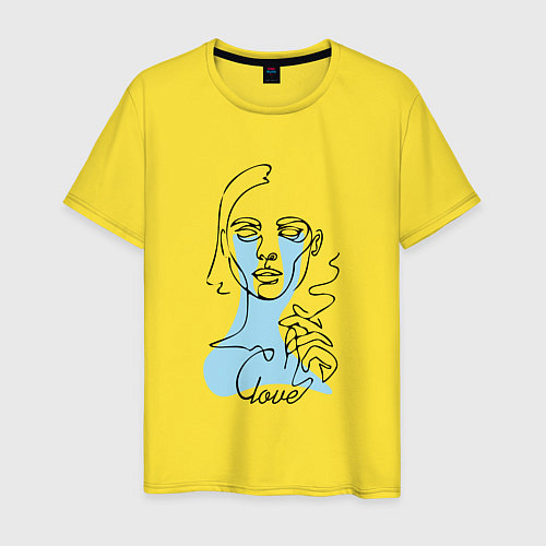Мужская футболка Горькая любовь / Желтый – фото 1