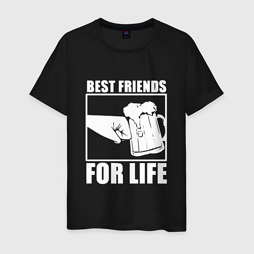 Мужская футболка Best Friends For Life-Кулак встрою / Черный – фото 1