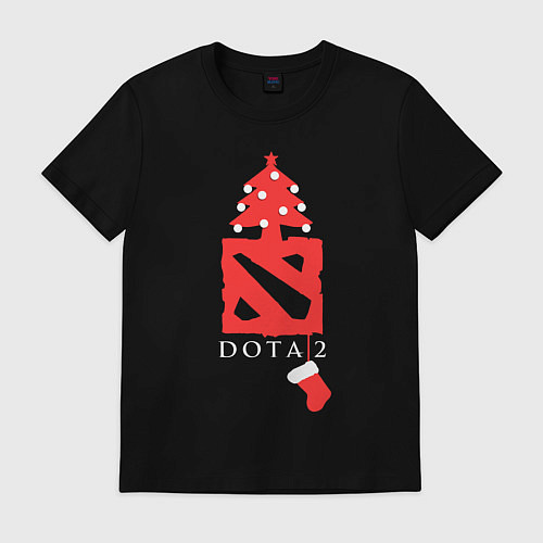 Мужская футболка Dota 2- Новый год / Черный – фото 1