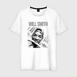 Футболка хлопковая мужская Will Smith, цвет: белый
