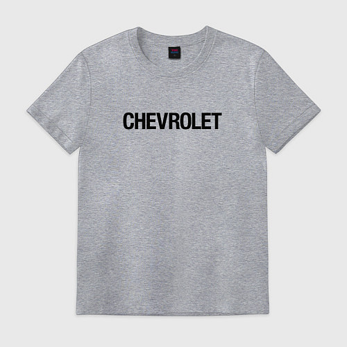 Мужская футболка Chevrolet Лого Эмблема спина / Меланж – фото 1