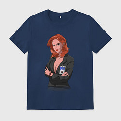 Футболка хлопковая мужская Dana Scully X-Files, цвет: тёмно-синий