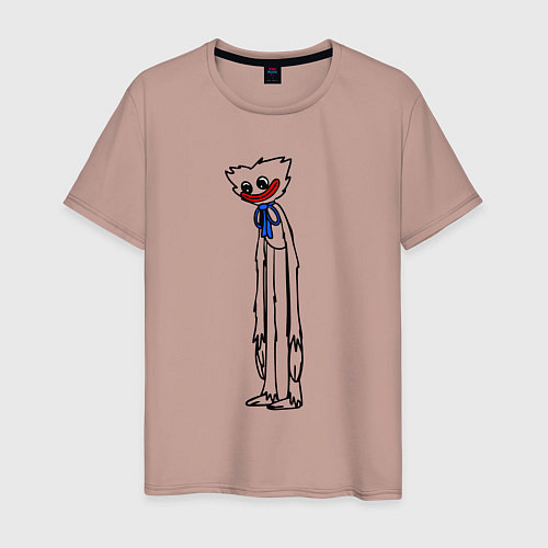 Мужская футболка Монстр Хагги ВаггиHuggy Wuggy / Пыльно-розовый – фото 1