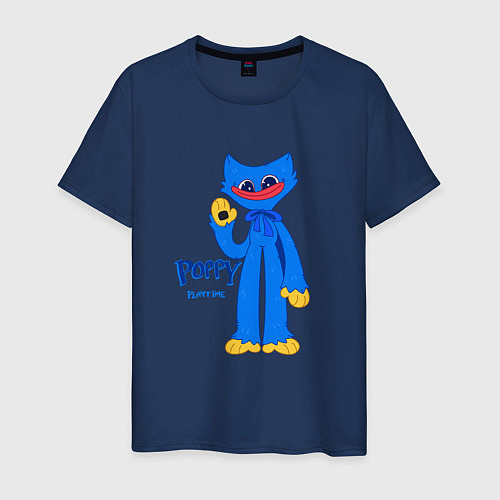 Мужская футболка Monster Huggy WuggyХагги Вагии / Тёмно-синий – фото 1