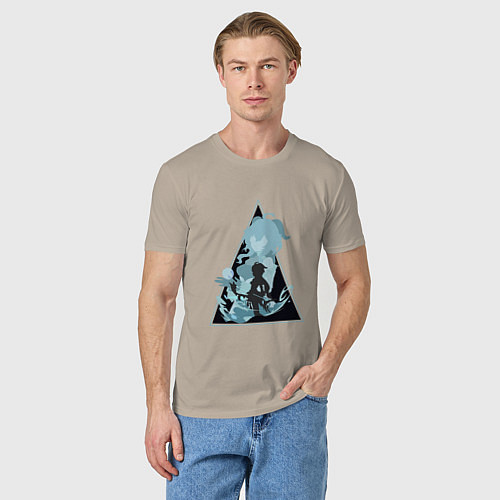 Мужская футболка Гань ЮйGanyu Genshin Impact / Миндальный – фото 3