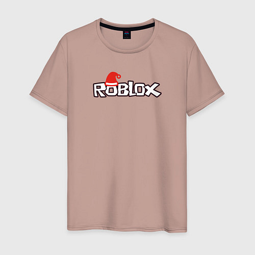 Мужская футболка Logo RobloX / Пыльно-розовый – фото 1