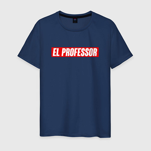 Мужская футболка EL PROFESSOR БУМАЖНЫЙ ДОМ / Тёмно-синий – фото 1