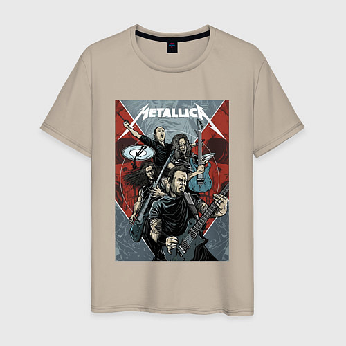 Мужская футболка Metallica - cool dudes! / Миндальный – фото 1