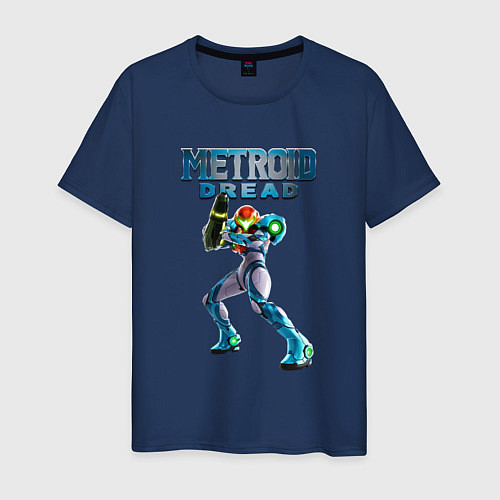 Мужская футболка Metroid Dread Метроид Дреад / Тёмно-синий – фото 1