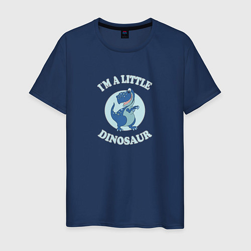 Мужская футболка Маленький милый динозавр / Тёмно-синий – фото 1