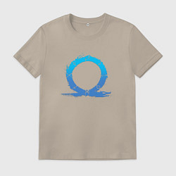 Футболка хлопковая мужская CBVDJK СИМВОЛ КРАТОСА, БОГ ВОЙНЫ, цвет: миндальный