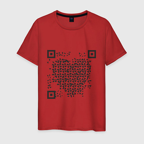 Мужская футболка QR Love / Красный – фото 1