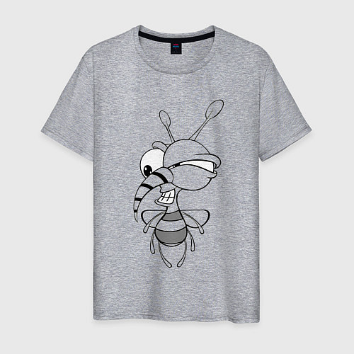 Мужская футболка Злой комаришка / Меланж – фото 1
