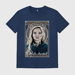 Футболка хлопковая мужская ЦИРИ НЕТФЛИКС, цвет: тёмно-синий